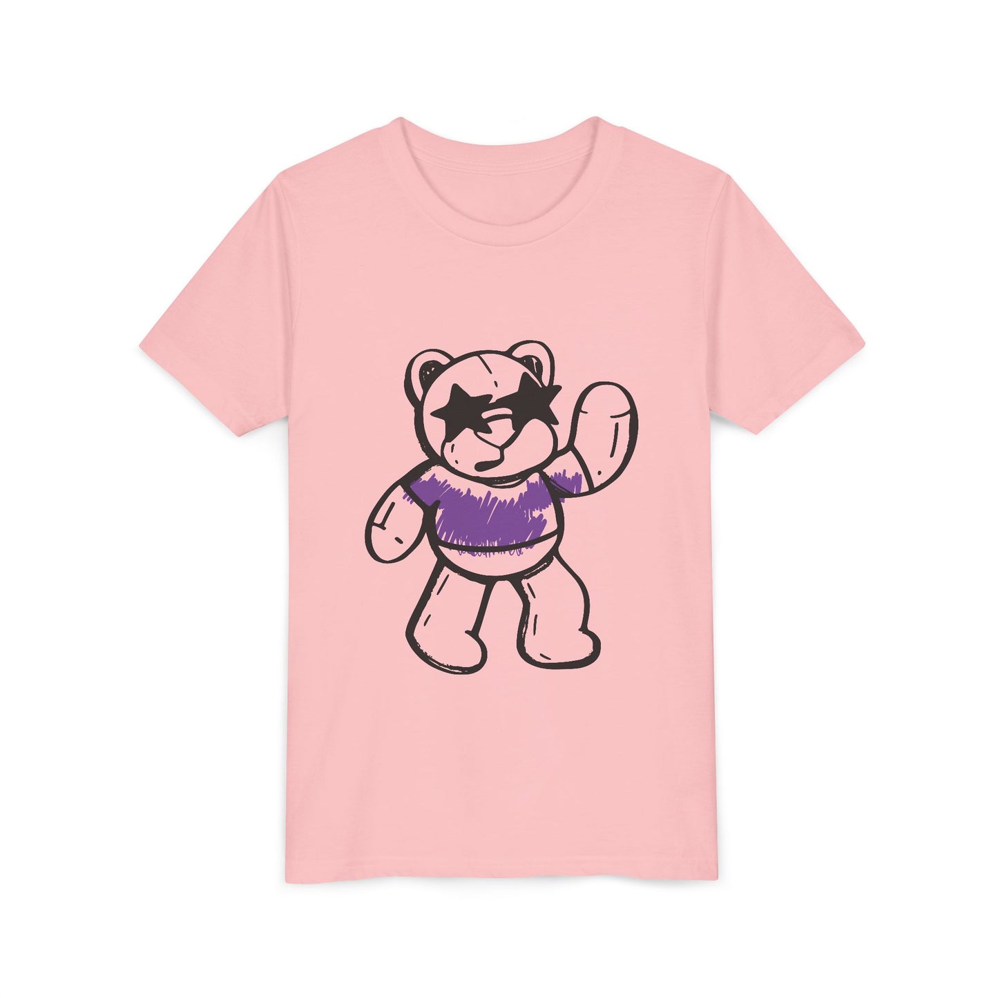 Pink Chaos Bear Kids Short Sleeve Tee