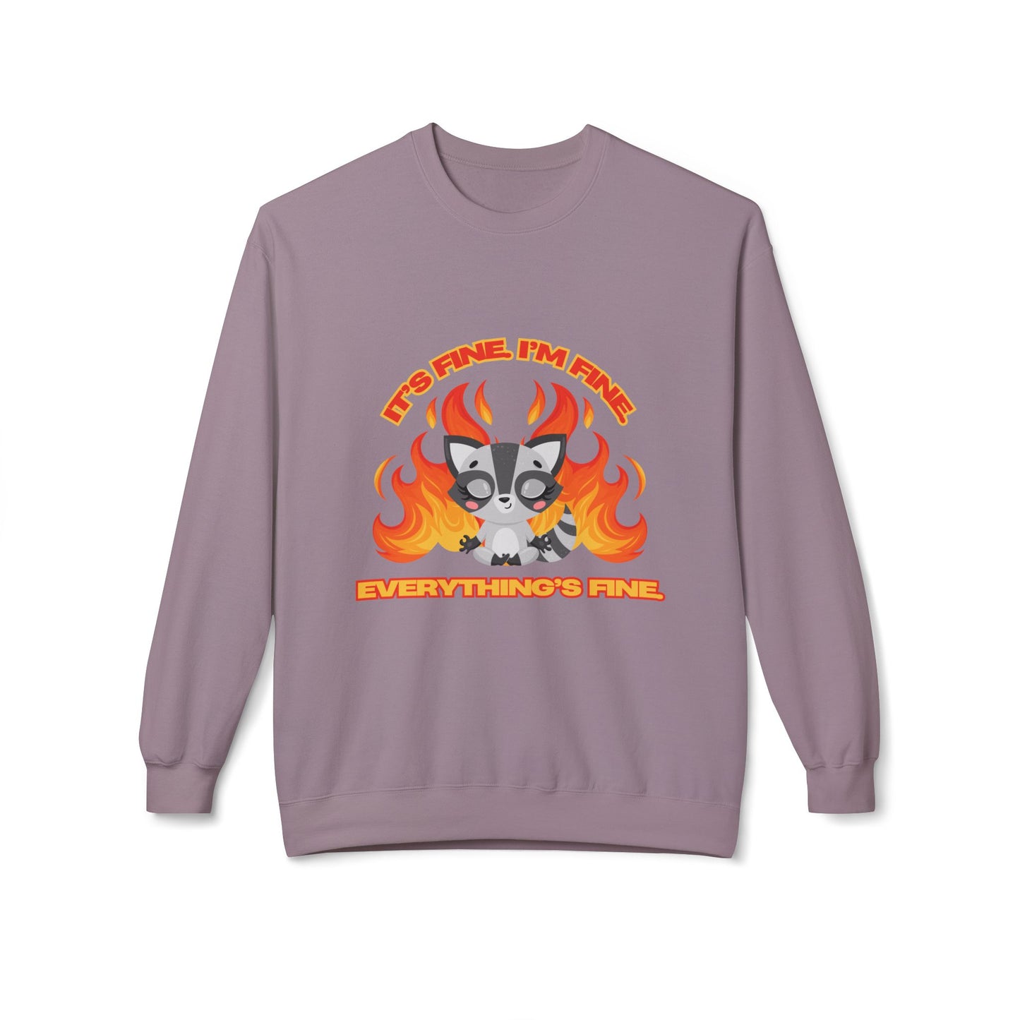 Everything's Fine Midweight Softstyle Fleece Crewneck Sweatshirt