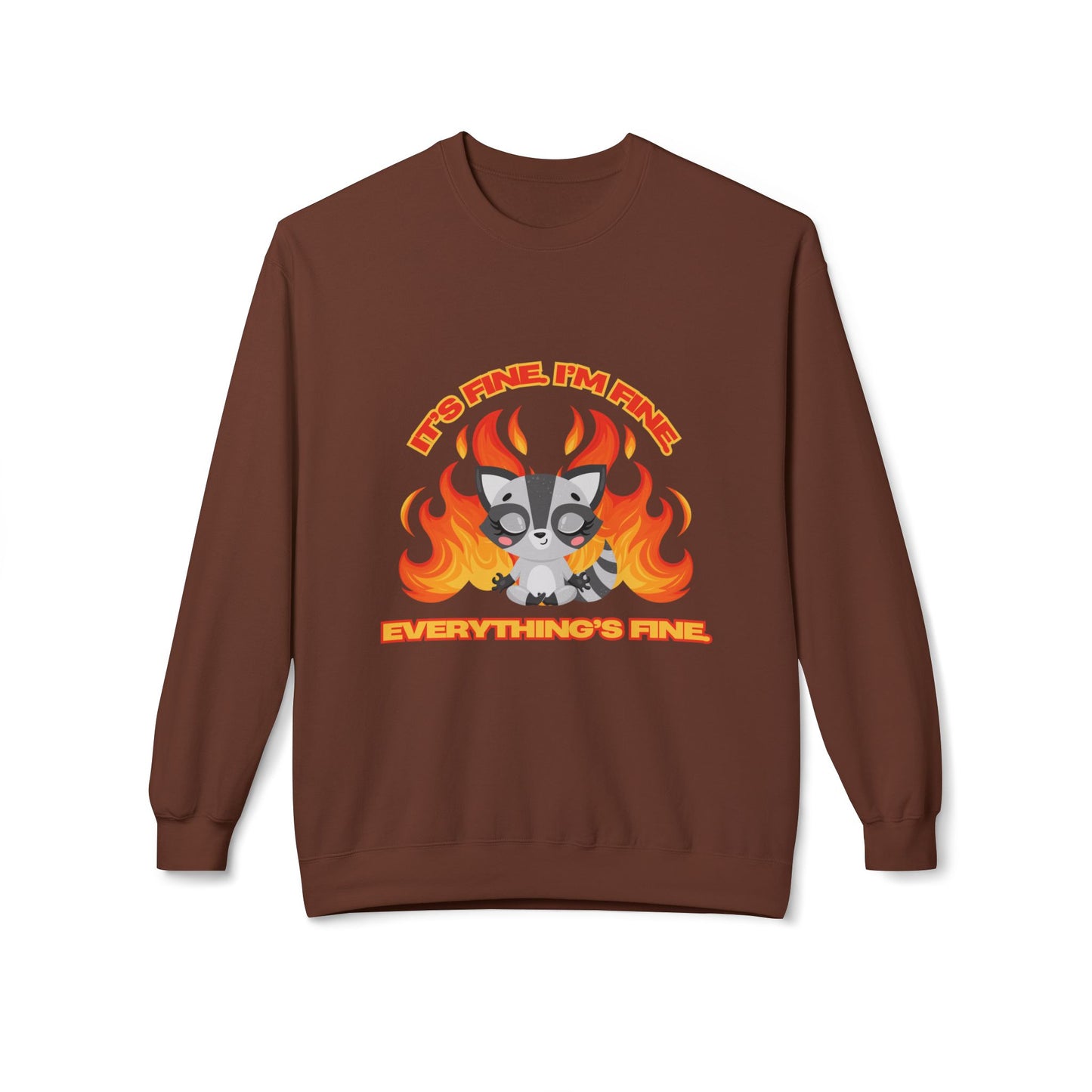 Everything's Fine Midweight Softstyle Fleece Crewneck Sweatshirt