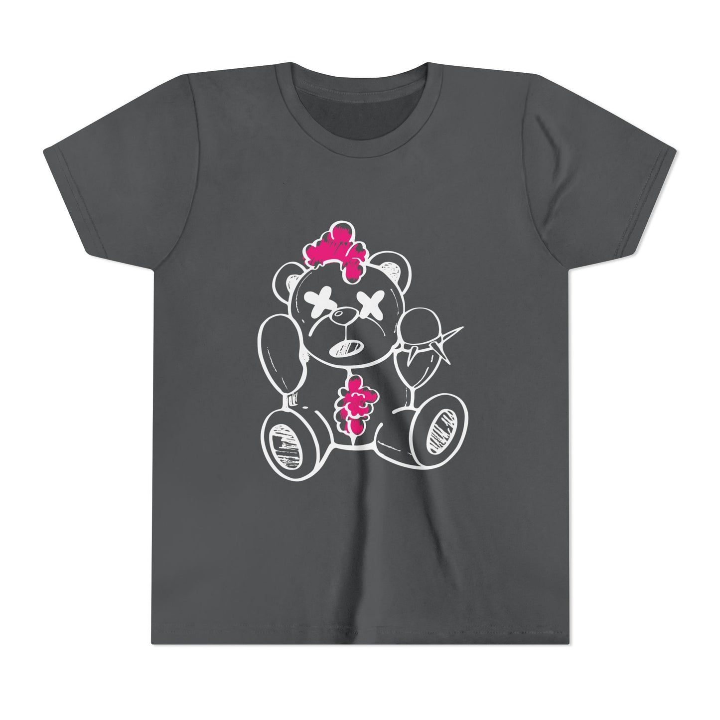 Pink Chaos Bear Kids Short Sleeve Tee