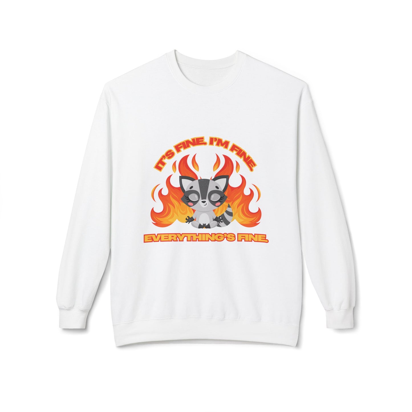 Everything's Fine Midweight Softstyle Fleece Crewneck Sweatshirt