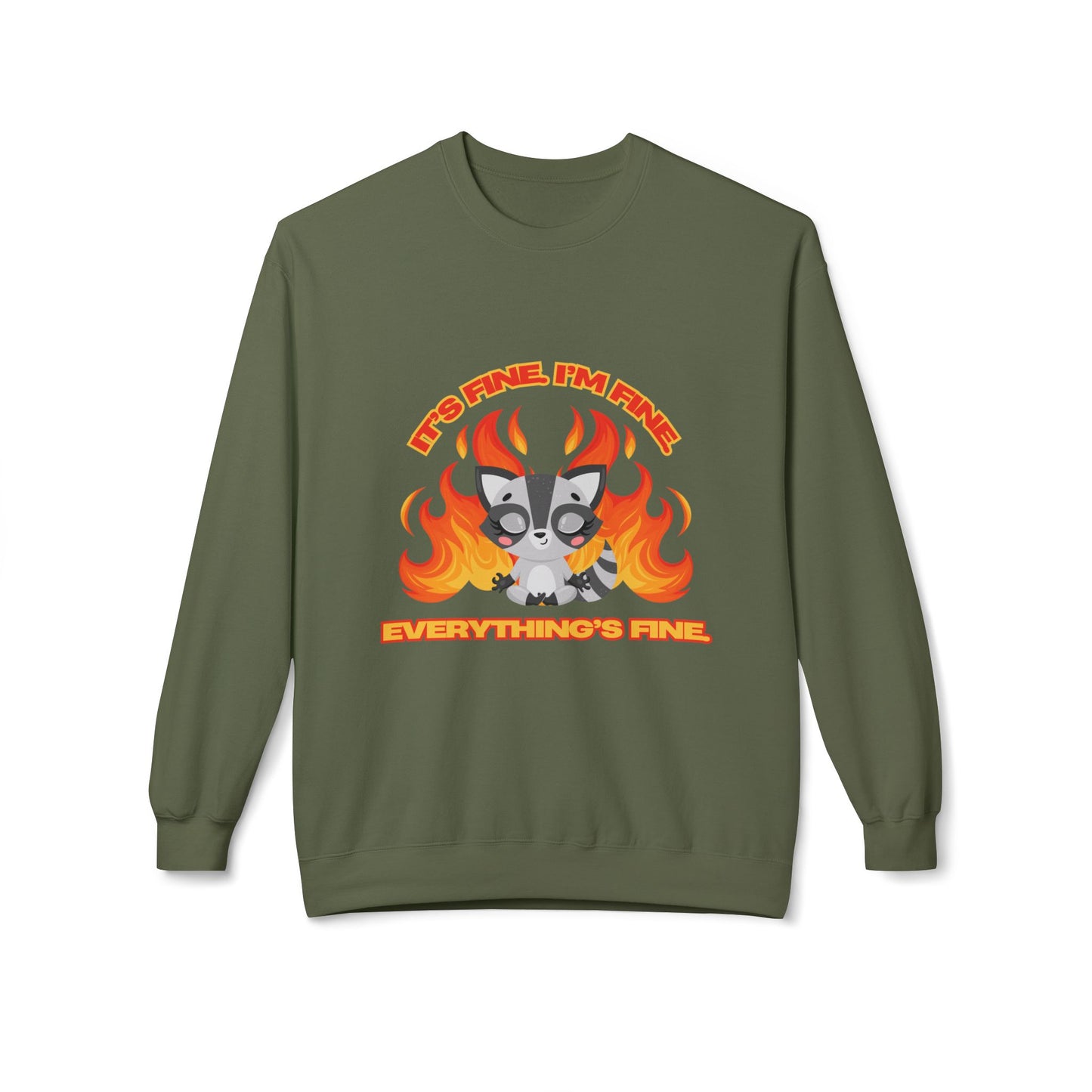 Everything's Fine Midweight Softstyle Fleece Crewneck Sweatshirt