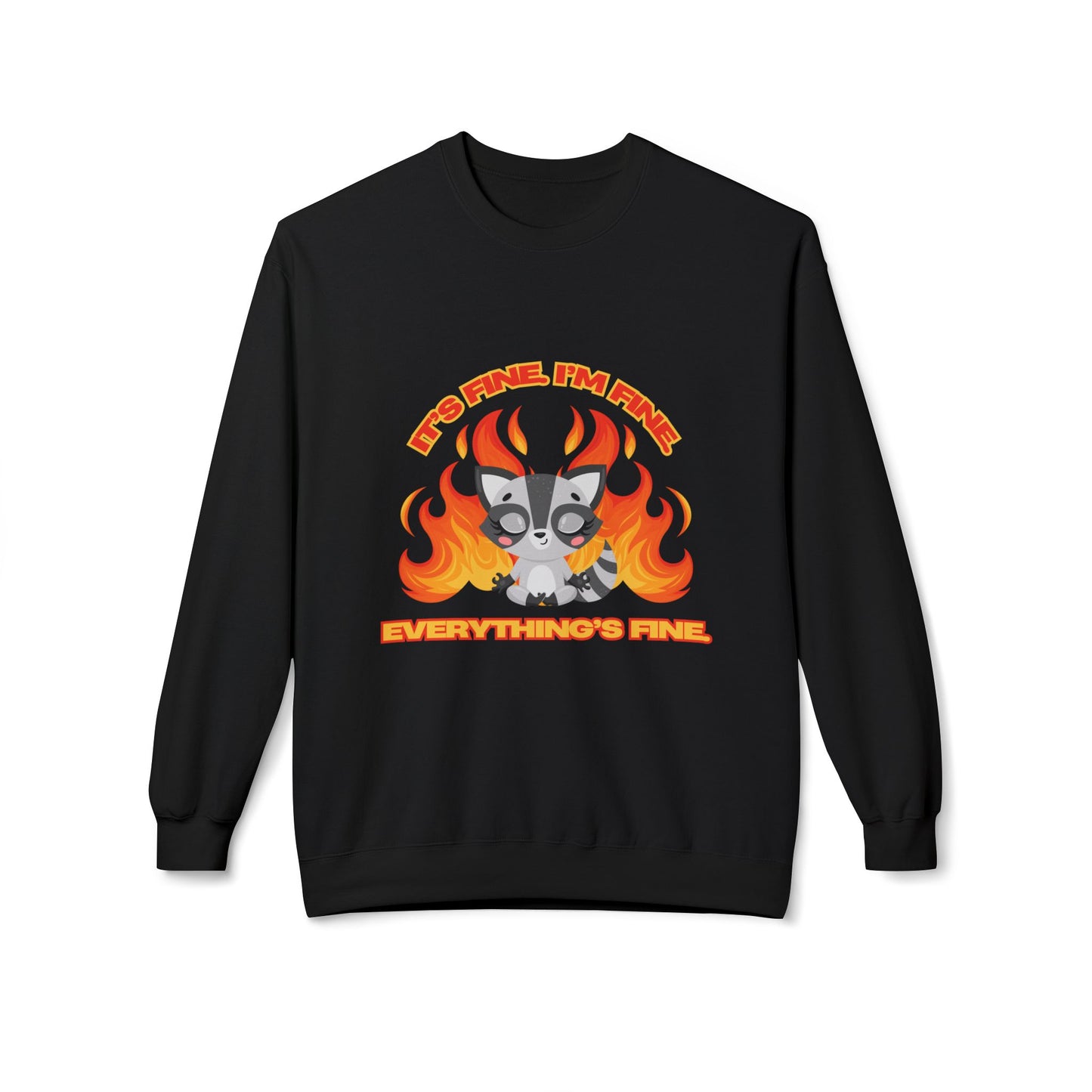 Everything's Fine Midweight Softstyle Fleece Crewneck Sweatshirt