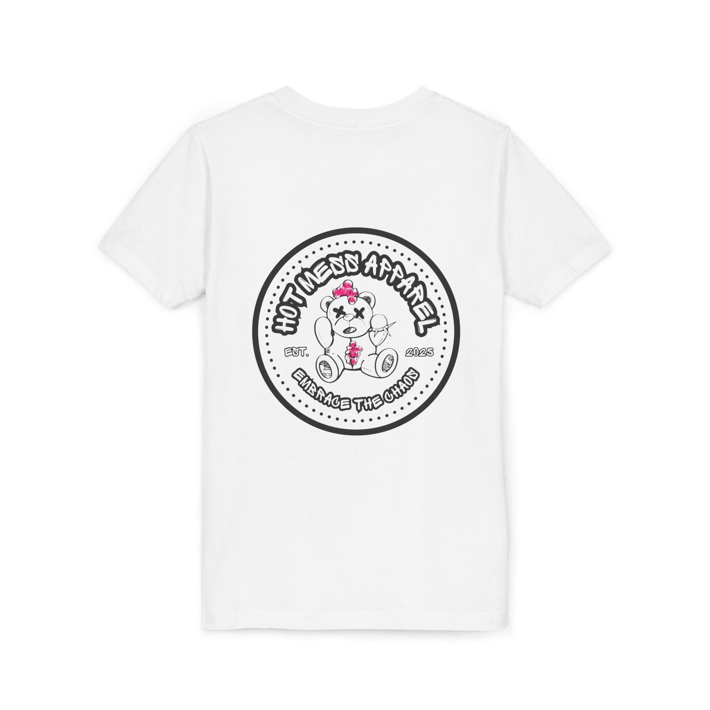 Pink Chaos Bear Kids Short Sleeve Tee