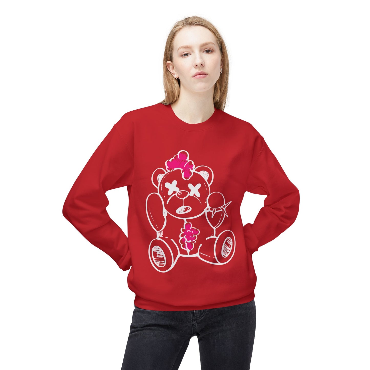 Chaos Bear Midweight Softstyle Fleece Crewneck Sweatshirt