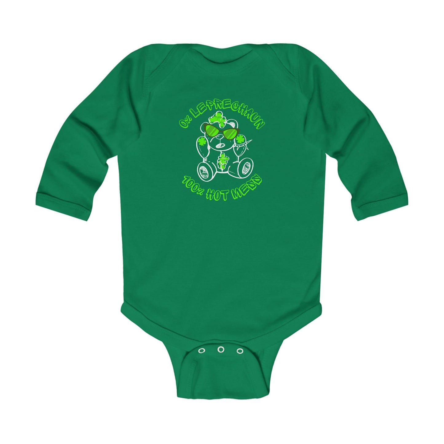 Leprechaun Chaos Bear Infant Long Sleeve Bodysuit