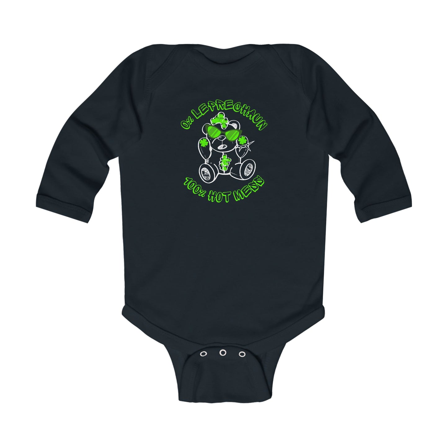 Leprechaun Chaos Bear Infant Long Sleeve Bodysuit