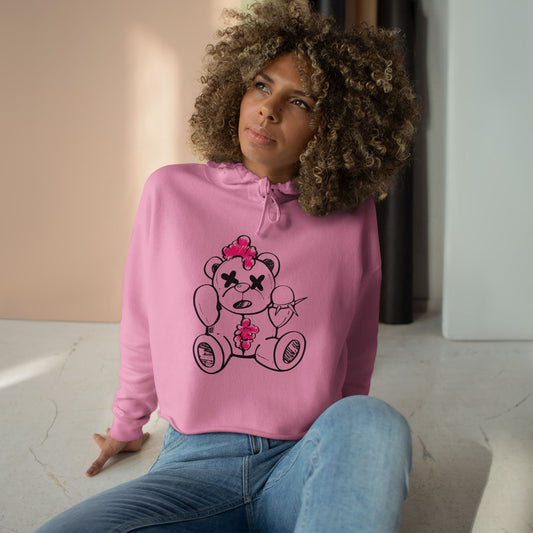 Chaos Bear Women's Crop Hoodie