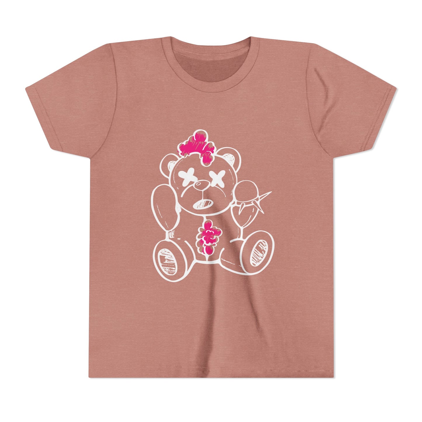 Pink Chaos Bear Kids Short Sleeve Tee