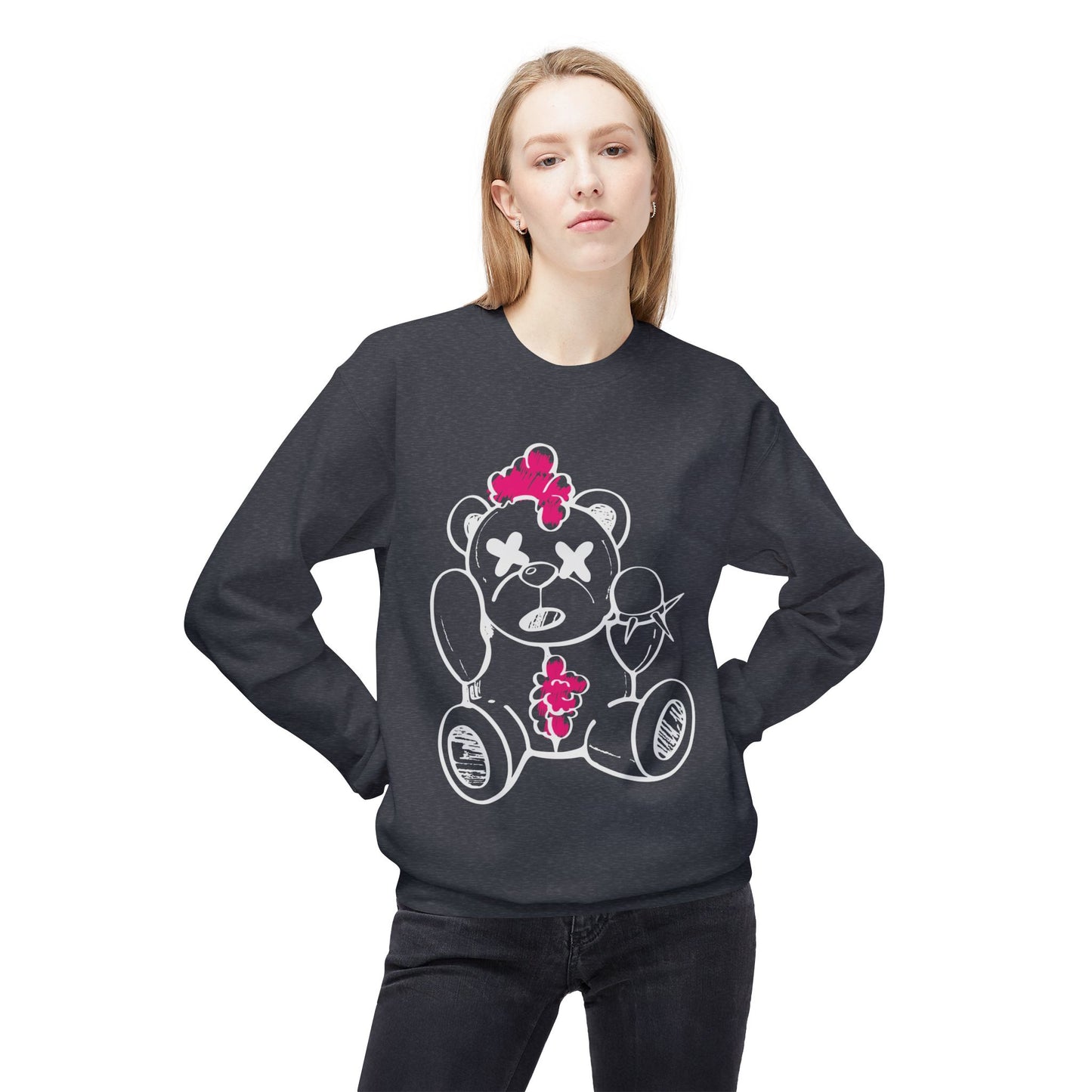 Chaos Bear Midweight Softstyle Fleece Crewneck Sweatshirt