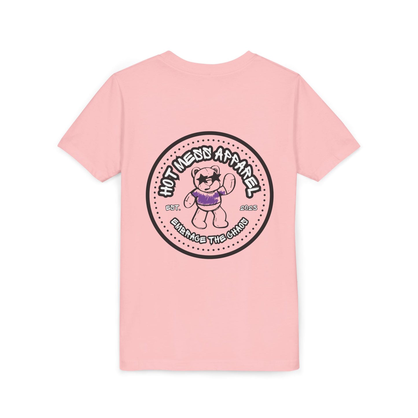 Pink Chaos Bear Kids Short Sleeve Tee