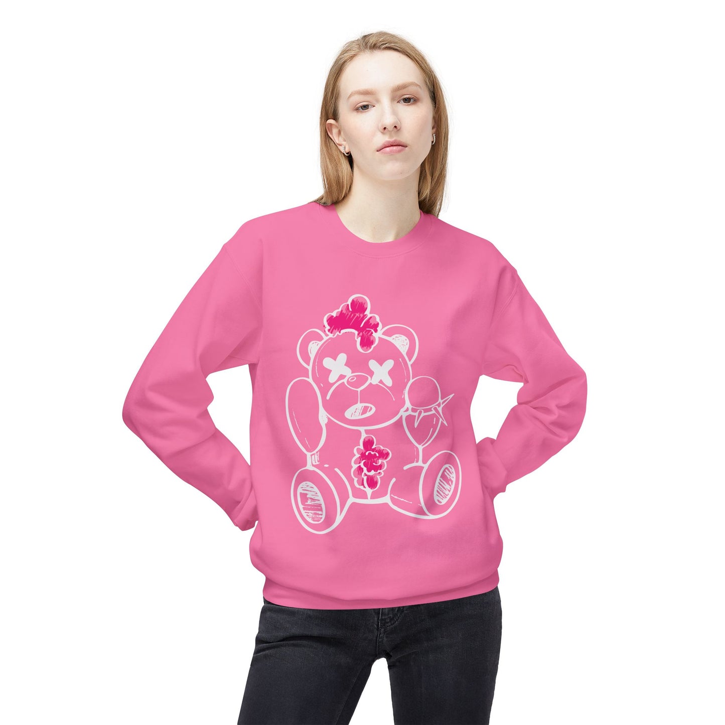 Chaos Bear Midweight Softstyle Fleece Crewneck Sweatshirt