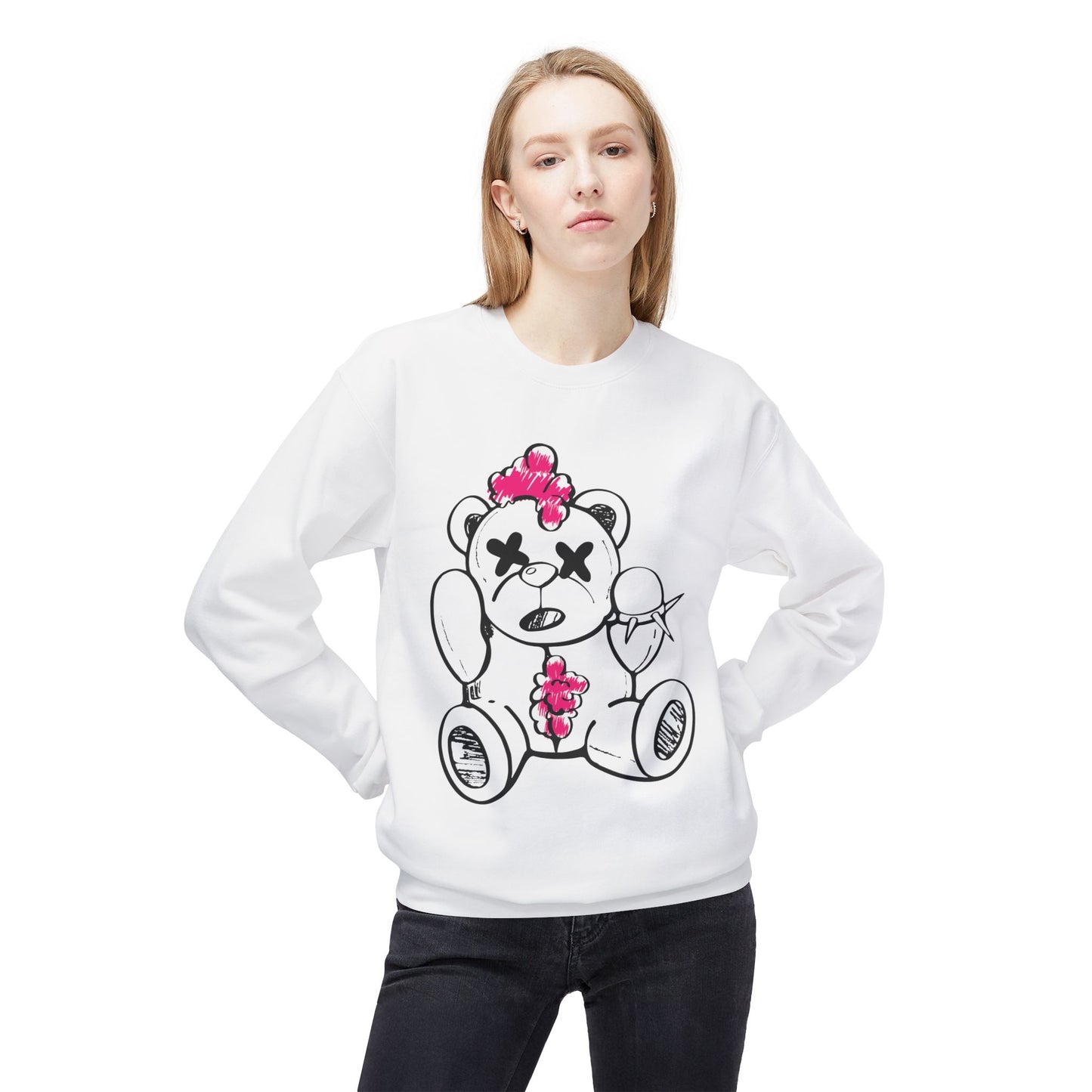 Chaos Bear Midweight Softstyle Fleece Crewneck Sweatshirt