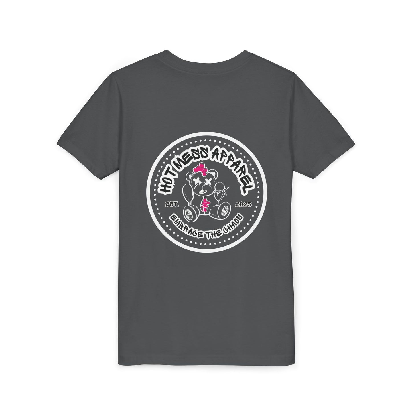 Pink Chaos Bear Kids Short Sleeve Tee