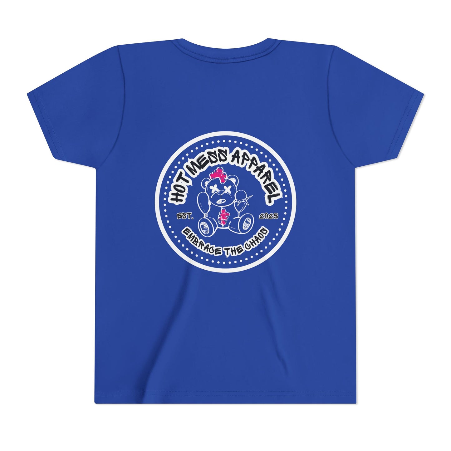 Pink Chaos Bear Kids Short Sleeve Tee