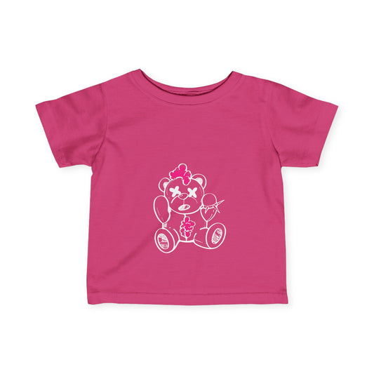 Pink Chaos Bear Baby and Toddler Jersey Tee