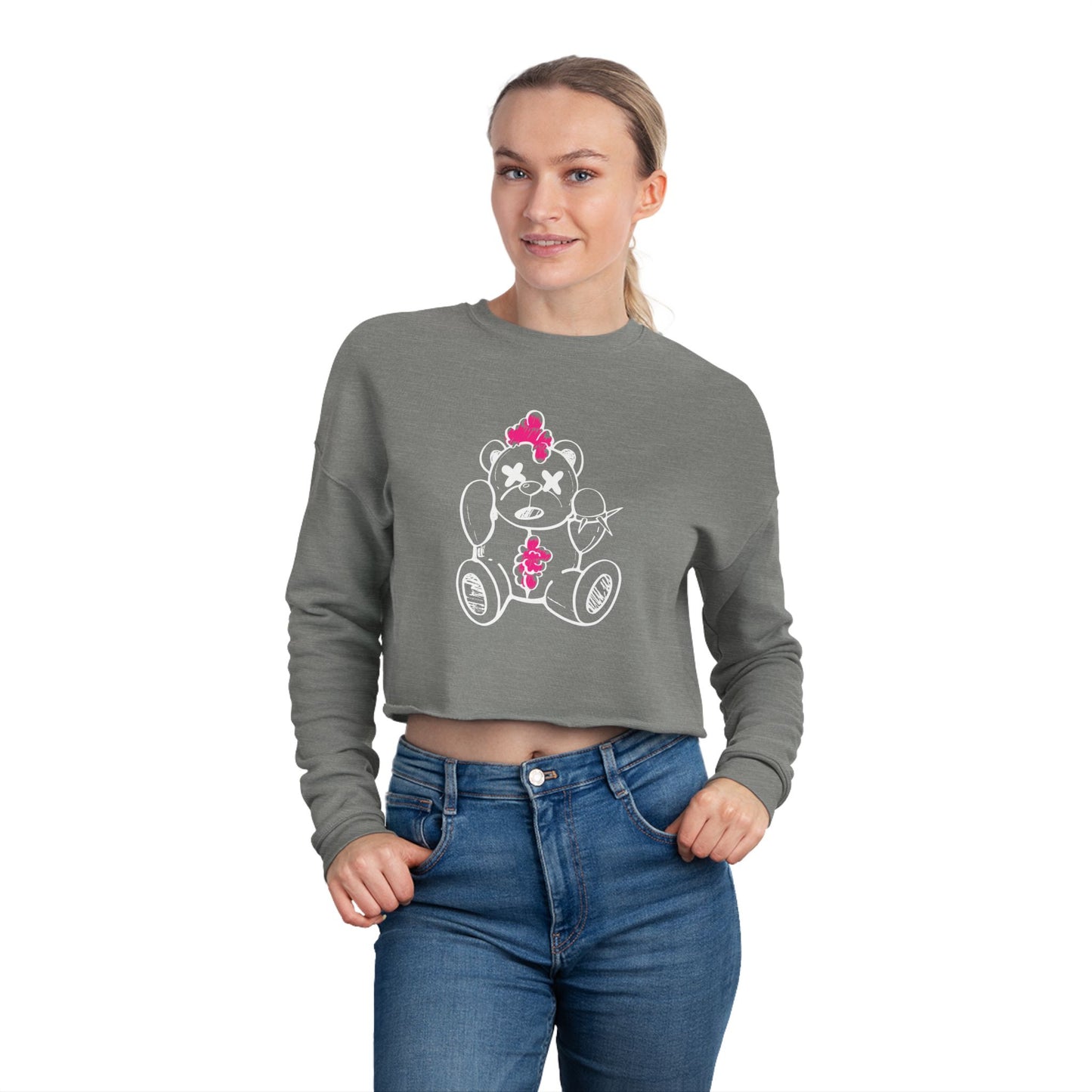 Chaos Bear Women's Cropped Sweatshirt