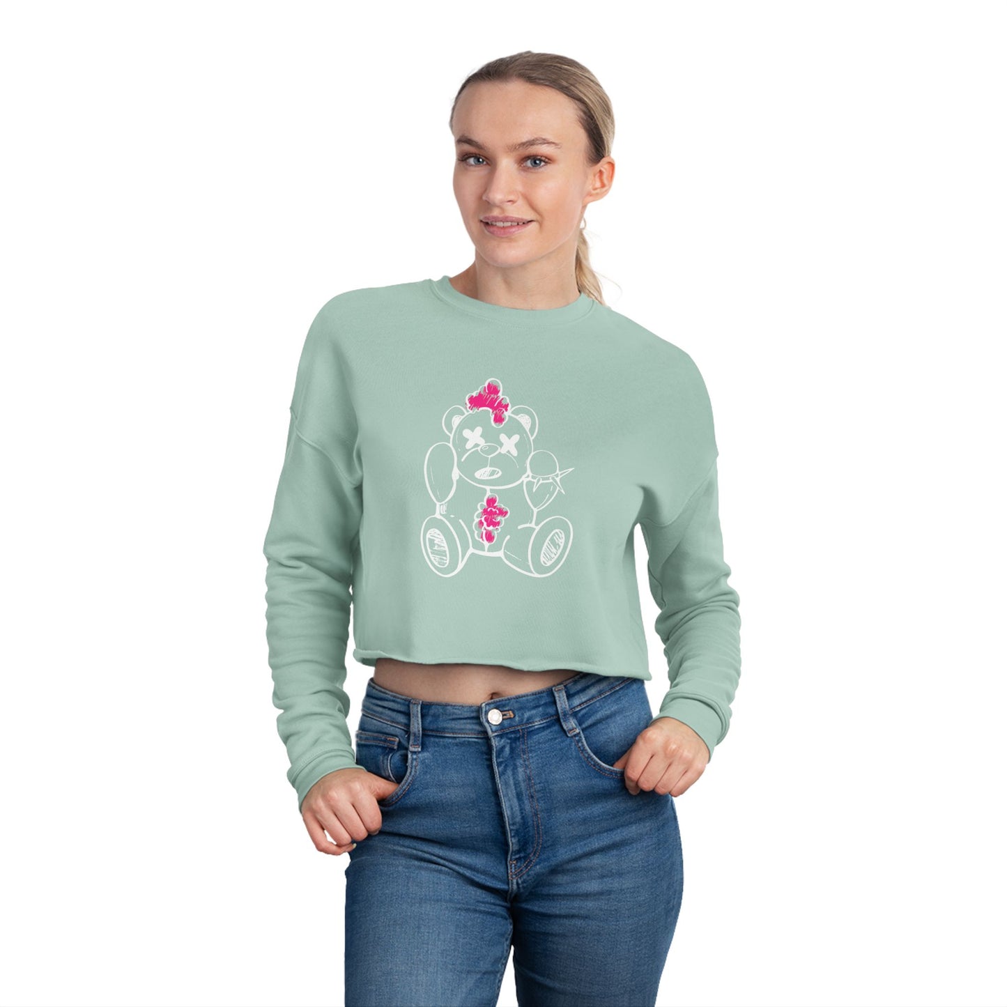 Chaos Bear Women's Cropped Sweatshirt