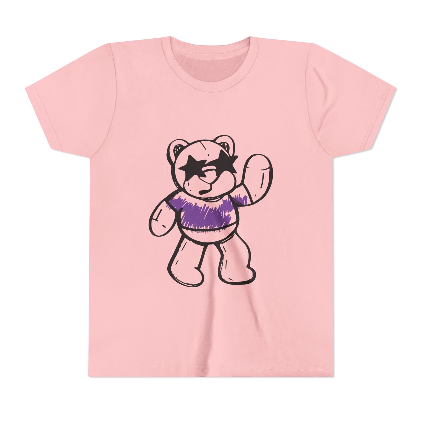 Pink Chaos Bear Kids Short Sleeve Tee