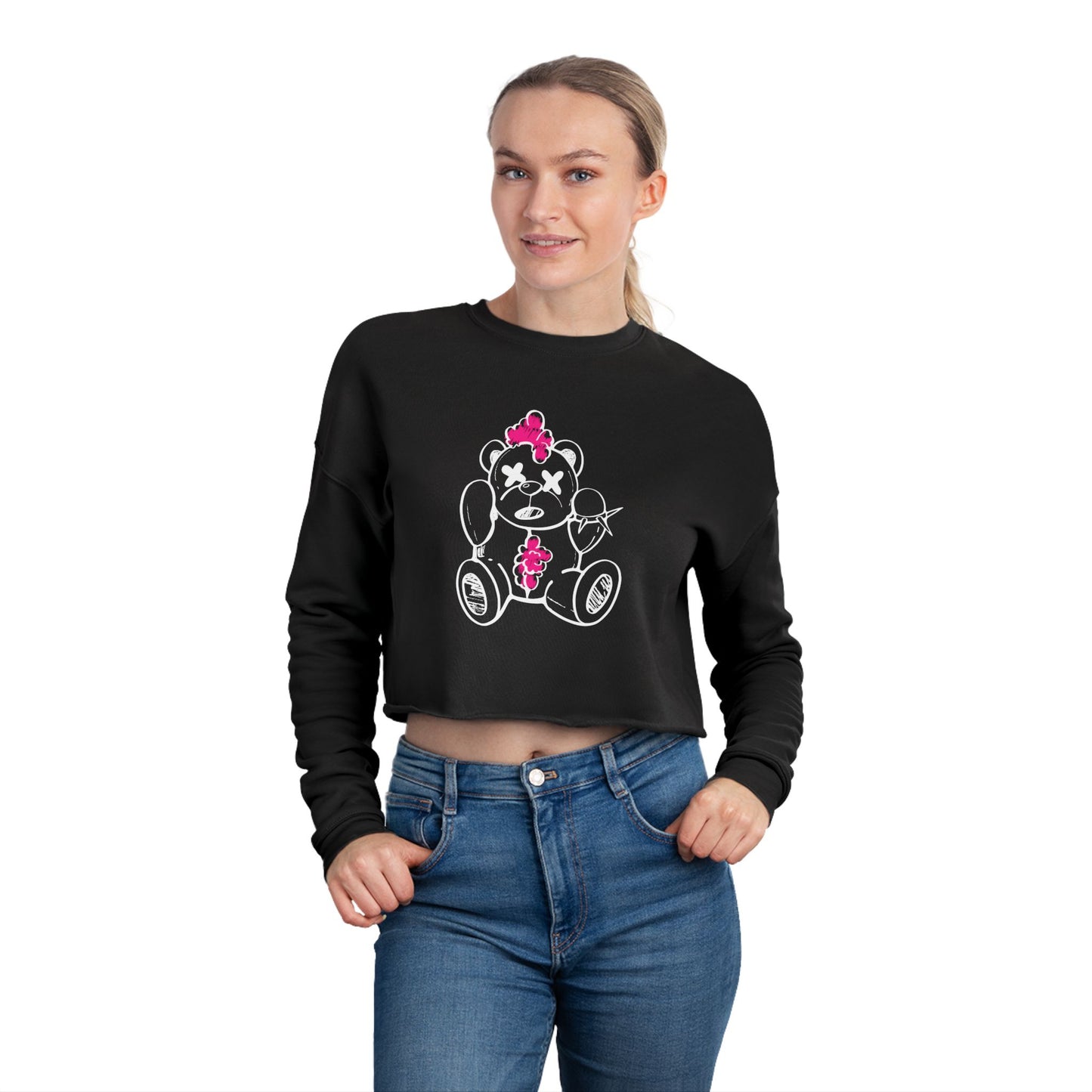 Chaos Bear Women's Cropped Sweatshirt