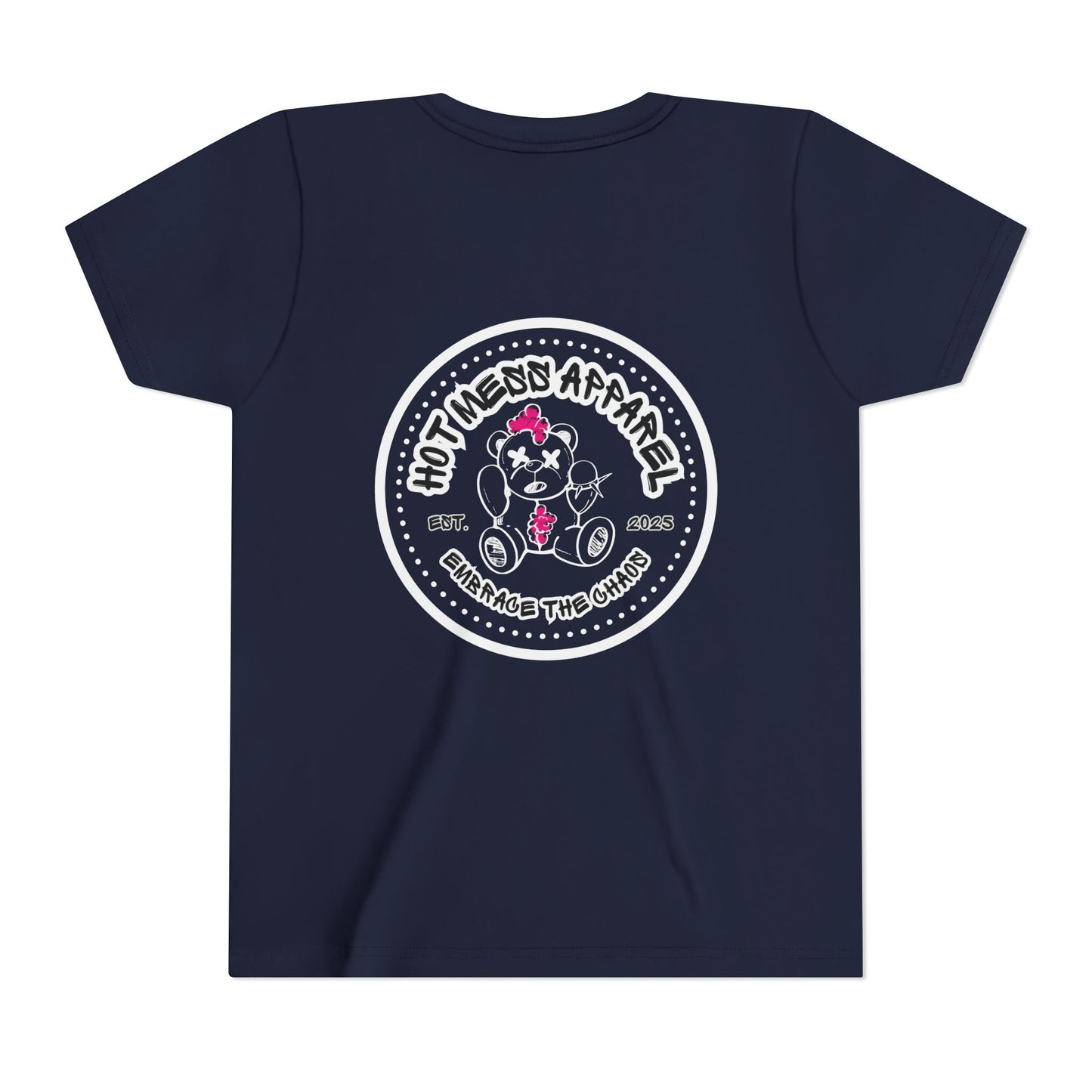 Pink Chaos Bear Kids Short Sleeve Tee