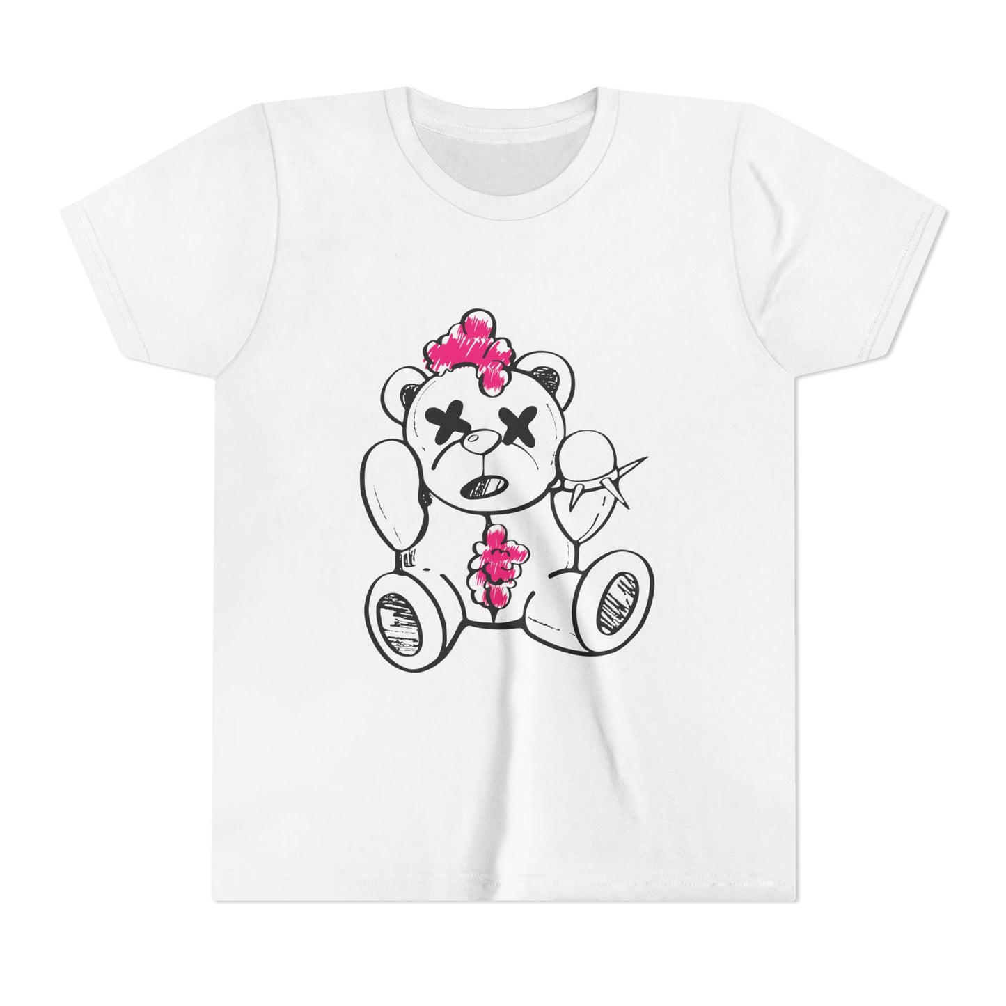 Pink Chaos Bear Kids Short Sleeve Tee