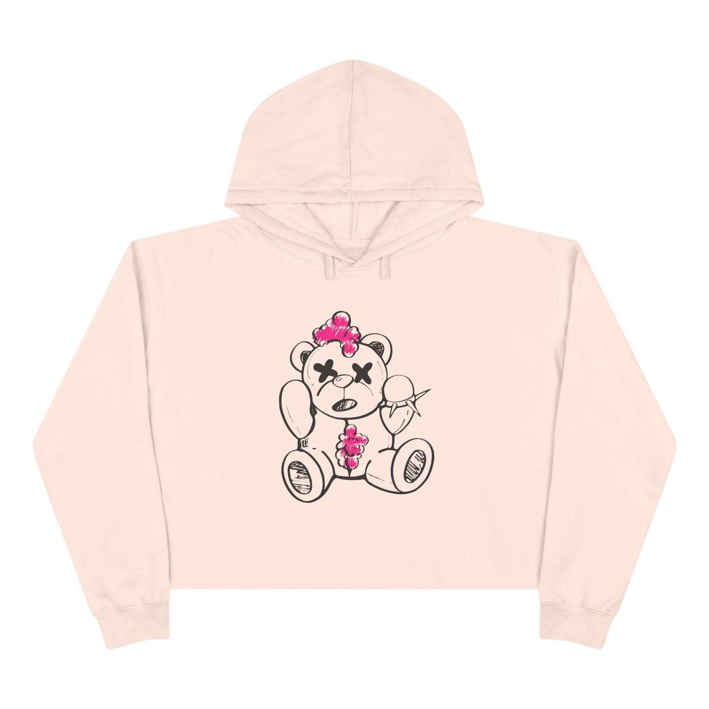 Chaos Bear Women's Crop Hoodie