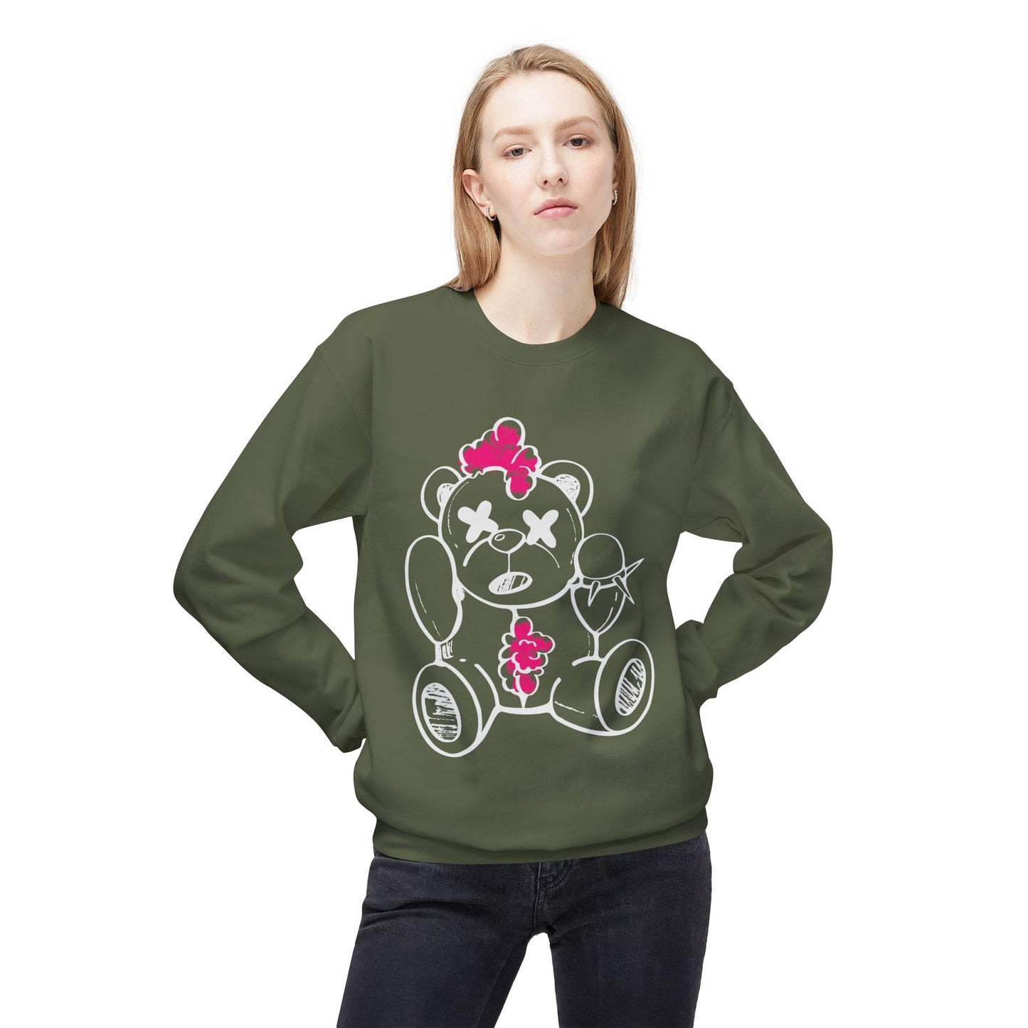 Chaos Bear Midweight Softstyle Fleece Crewneck Sweatshirt