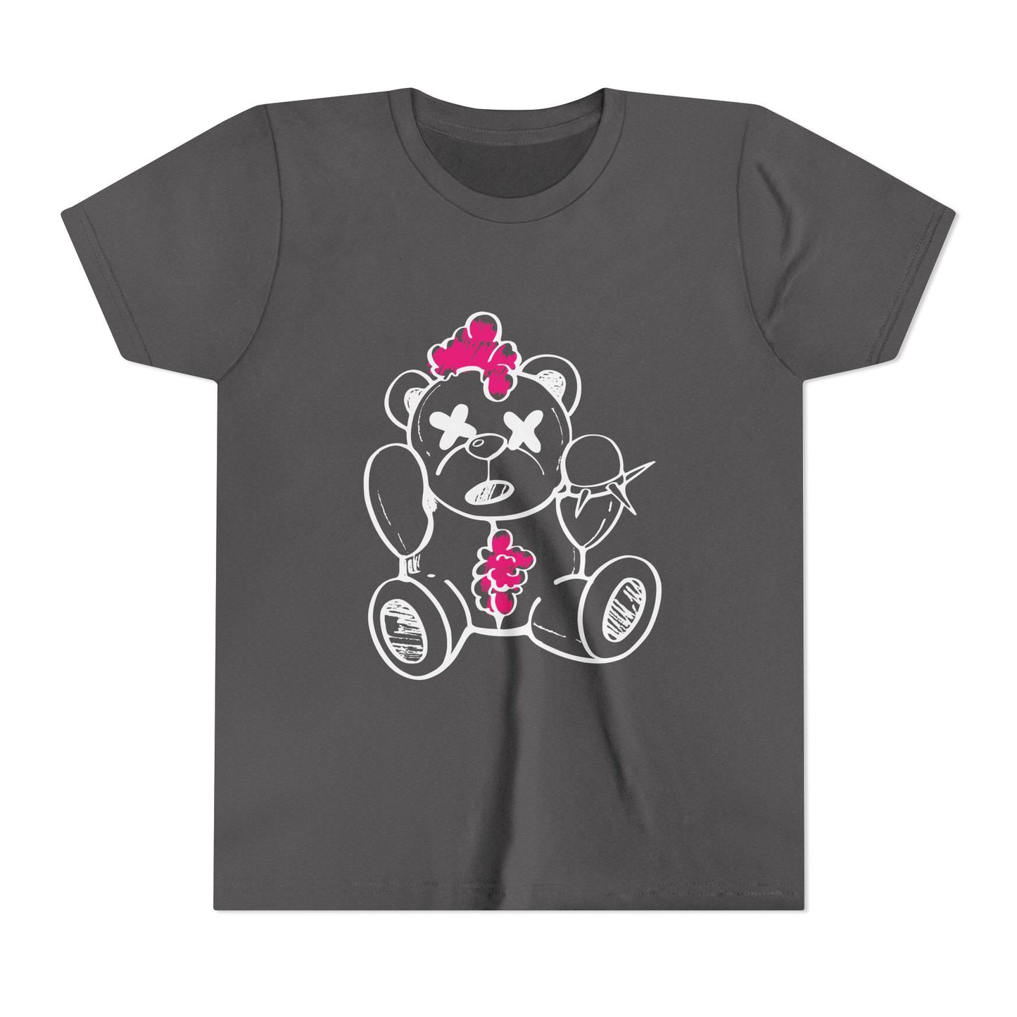 Pink Chaos Bear Kids Short Sleeve Tee