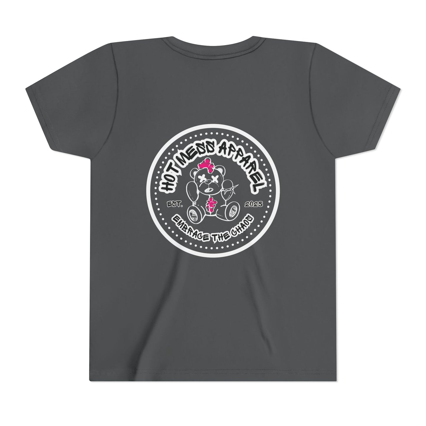 Pink Chaos Bear Kids Short Sleeve Tee