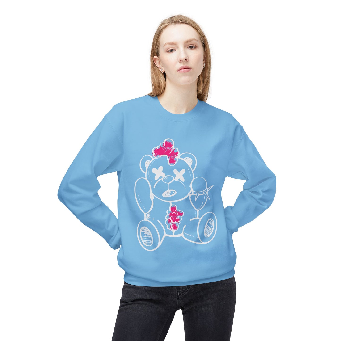 Chaos Bear Midweight Softstyle Fleece Crewneck Sweatshirt