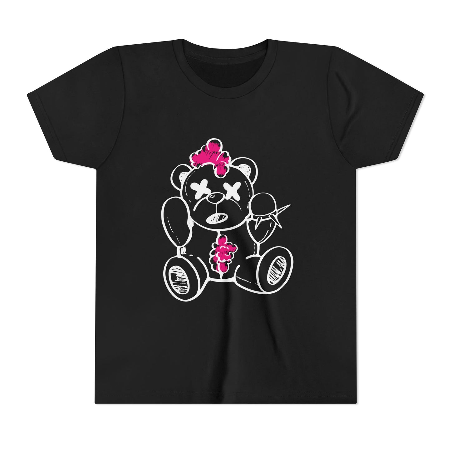 Pink Chaos Bear Kids Short Sleeve Tee