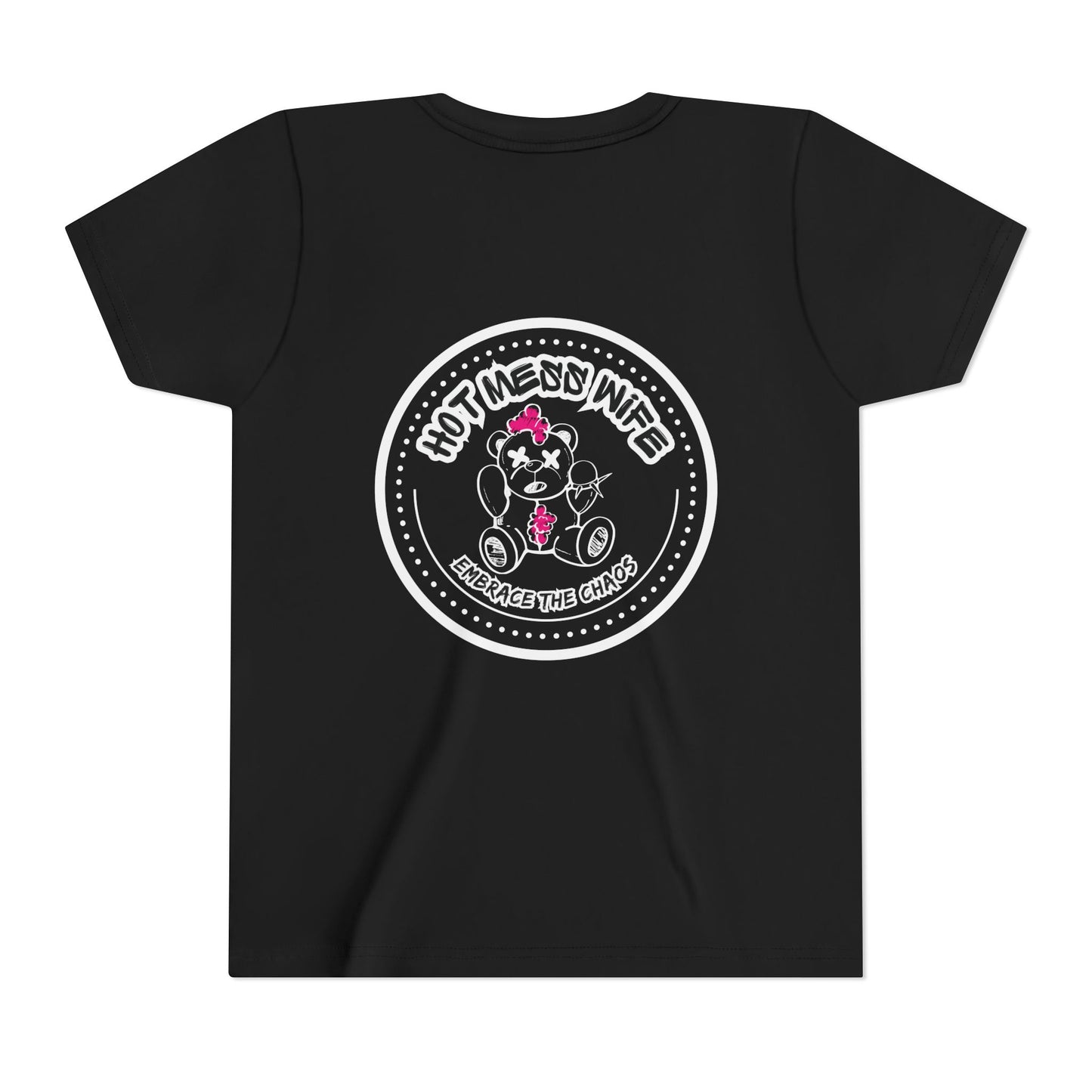 Pink Chaos Bear Kids Short Sleeve Tee