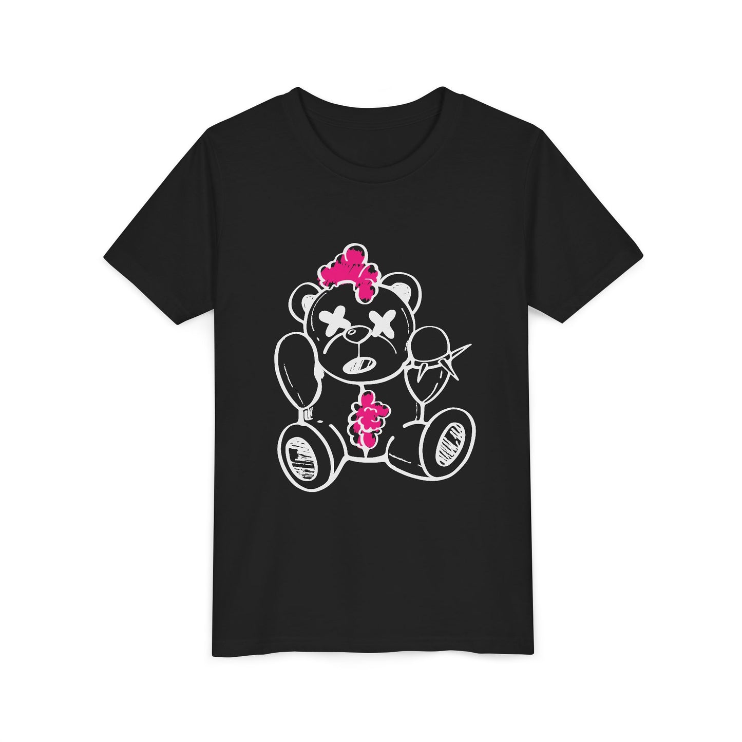 Pink Chaos Bear Kids Short Sleeve Tee